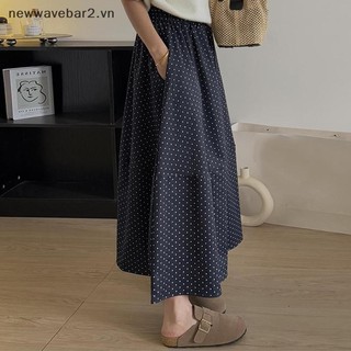 [Mới] Váy dài chấm bi dáng rộng thời trang mùa hè dành cho nữ.