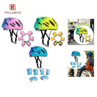 HILABEE Bộ Mũ Bảo Hiểm Xe Đạp Trẻ Em Có Miếng Lót Đầu Gối Di Động Thoải Mái Thiết Thực Mũ Bảo Hiểm Trượt Băng Cho Thể Thao Trượt patin Longboard Bé Gái