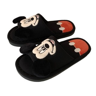 [Xixitiao x Disney] Dép vải lanh Cotton thấm mồ hôi dành cho cặp đôi Xuân Hè Học sinh