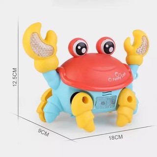 Đồ Chơi Con Cua Chạy Pin – Phát Nhạc Vui Nhộn và Đèn Sáng Màu, Đồ Chơi An Toàn Phát Triển Kỹ Năng Cho Bé