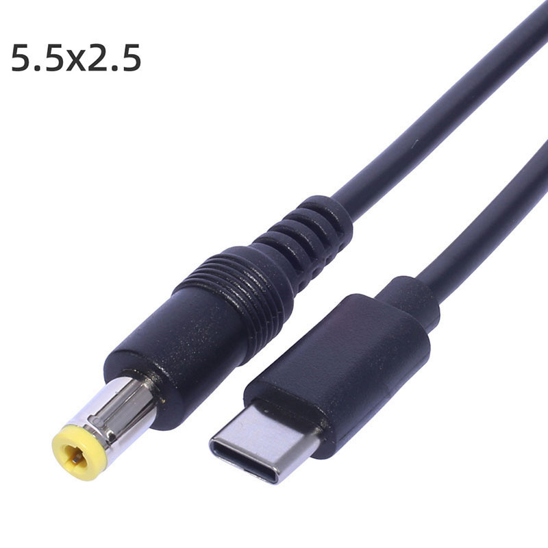 0.2m USB Type C Nam sang DC Nam 5.5X2.5mm 5.5x2.1mm 5V 3A 15W USB Jack Cắm Nguồn Cáp Sạc Nối Dài Cho camera Router VN20B