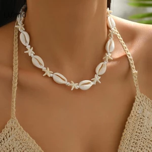 LUImo Bohemian Dây Xích Xương Đòn Vòng Cổ Thời Trang Hạt Gạo Lớp Vòng Cổ Mùa Hè Gợi Cảm Đi Biển Món Quà Trang Sức SBS