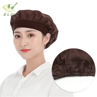 [ELOY] Mũ lưới co giãn Unisex Cafe Bar Nhà hàng Nhà bếp Khách sạn Làm bánh Bồi bàn Đầu bếp Mũ làm việc Mũ nam nữ Mũ xưởng thoáng khí VN
