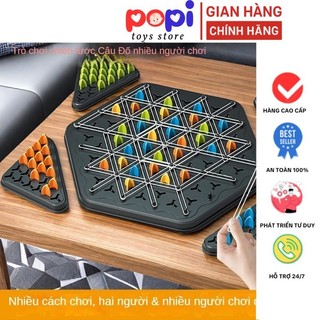 Đồ Chơi Cờ Tam Giác Trí Tuệ Nối Dây Chun, Trò Chơi Liên Kết Tam Giác Game, Phát Triển Tư Duy Cho Bé.