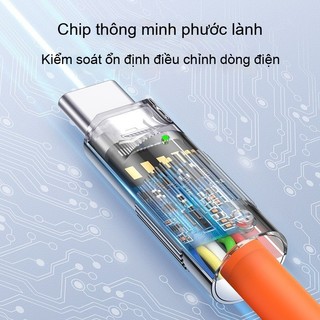 Dây Cáp Sạc Nhanh 120W 6A Bằng Hợp Kim Kẽm Và Silicon Cho iphone, type-C, có 2 Loại USB Và Type C