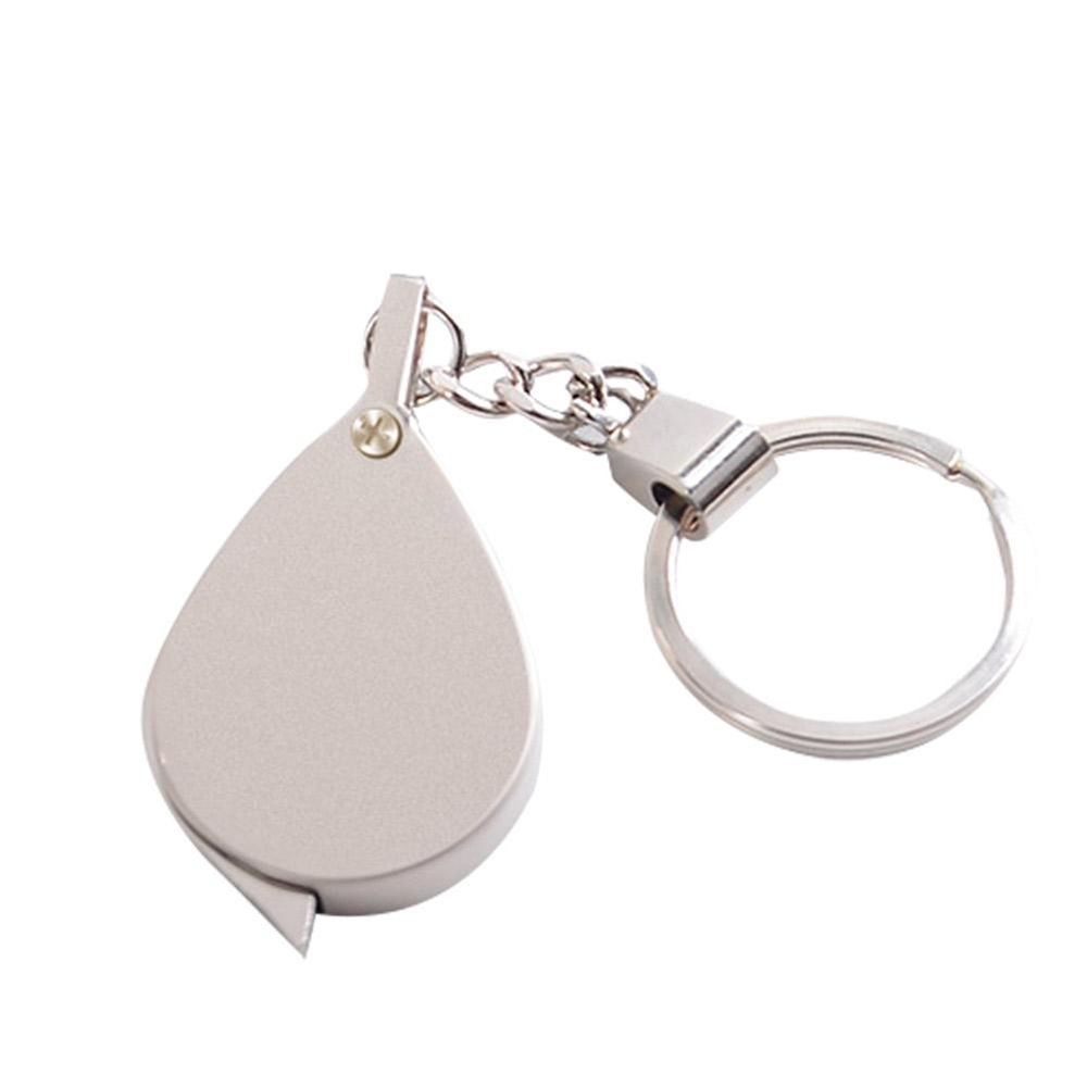 10 / 15 / 20 / 30X Kính lúp kim loại Mini Bản đồ đọc sách Trang sức Gấp Móc khóa Loupe Kính lúp cầm tay hàng ngày Đồ dùng quà tặng