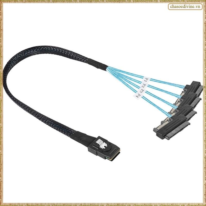 [K O G X] Mini Sas Sff-8087 đến 4 Sff-8482 Thẻ mảng máy chủ Cáp dữ liệu ổ cứng Cáp nguồn Sata