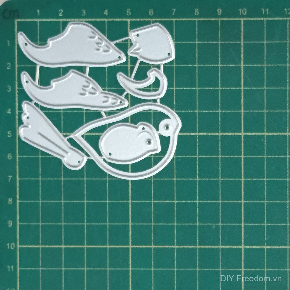 Bộ khuôn cắt Little Bird cho sổ lưu niệm, khuôn cắt kim loại thép carbon, khuôn dập nổi, stencil khắc, album DIY, sổ lưu niệm