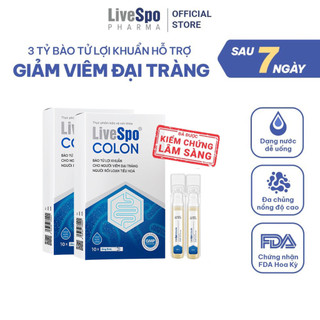 Combo 2 Hộp LiveSpo Colon Men vi sinh 3 tỷ bào tử lợi khuẩn dùng cho viêm đại tràng, táo bón, tiêu chảy