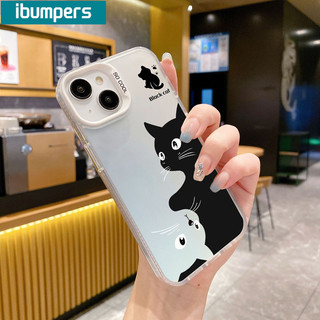 ibumpers Ốp Lưng IPhone Xinh Mèo Hoạt Hình Mát Mẻ Ốp Điện Thoại IMD Cứng Trơn Chống Bẩn Chống Sốc Cho IPhone 16 15 14 12 13 11 Pro Max
