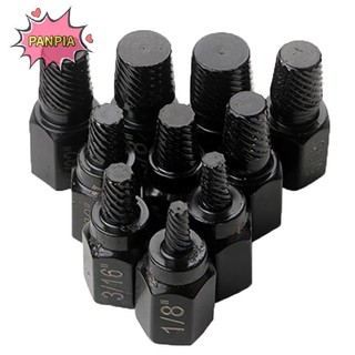 Pnpia 10 Cái Bộ Dụng Cụ Hút Vít Thép Hợp Kim Bị Hư Tổn Bộ Tháo Vít Dễ Dàng Ra Mũi Khoan Vít Bu Lông Stud Đa Đường Vít Extractor Boutique