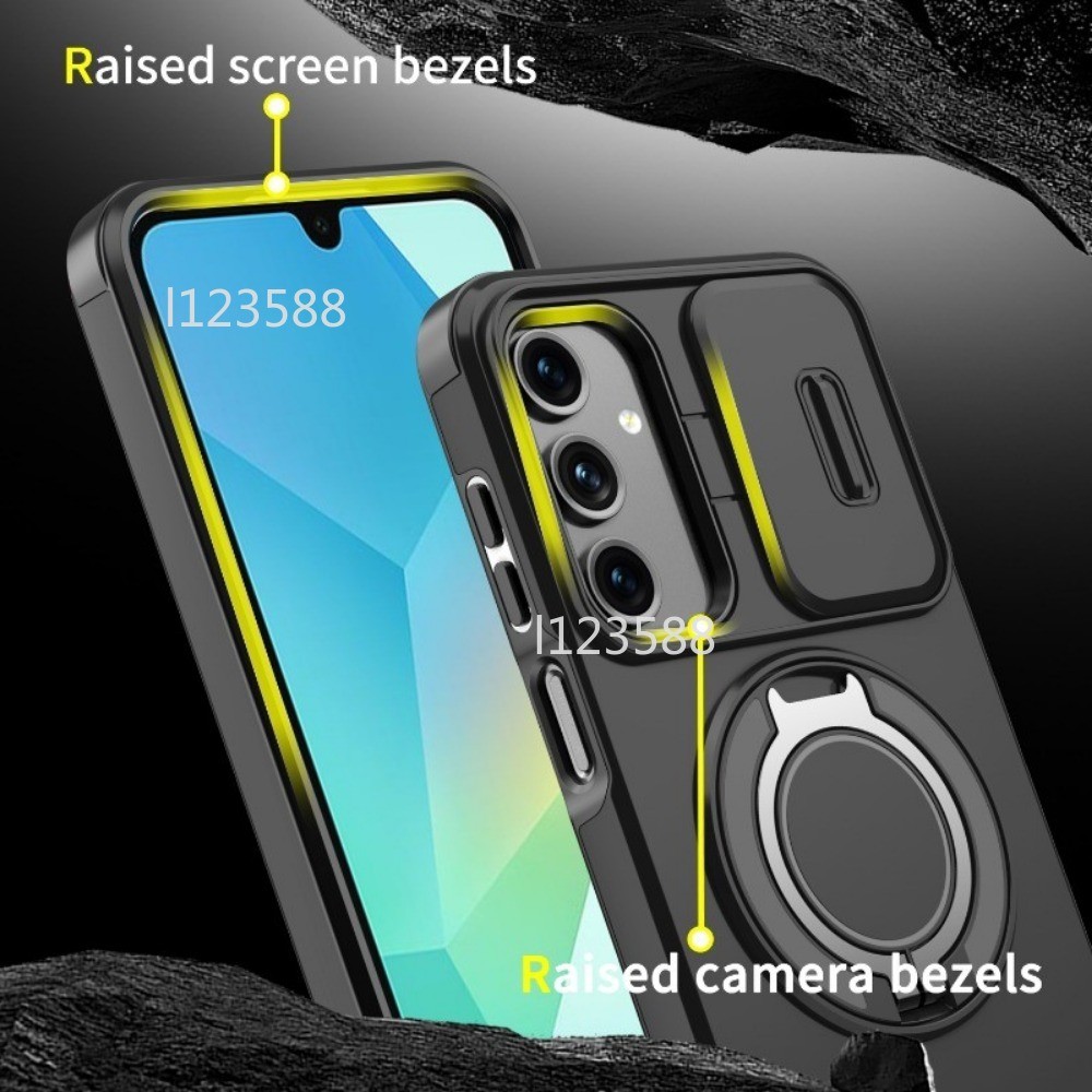Dành Cho Samsung A56 5G 2025 Trượt Camera Bảo Vệ Ốp Lưng Điện Thoại Samsung Galaxy A56 A17 A27 A07 A16 A26 A36 SamsungA56 Chân Đế Chắc Chắn