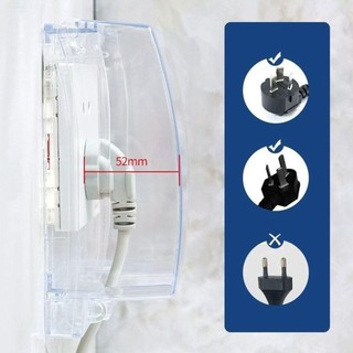 Vỏ cắm điện không dây, Vỏ bảo vệ công tắc loại 86 trong suốt, Bảo vệ ổ cắm chống nước tự dính di động cho gia đình