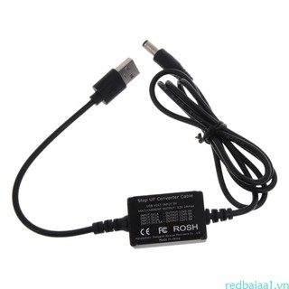 Cáp tăng cường redbaiaa1 Cáp sạc 5V Boost sang 12V DC5 5x2 1mm Điện áp USB Bước lên