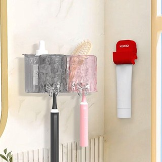 Hộp đựng kem đánh răng HOMEHAVEN, Máy ép kem đánh răng không đục lỗ bằng tay, Phụ kiện phòng tắm Giá đựng cốc hút Giá đựng đồ kẹp Sữa rửa mặt