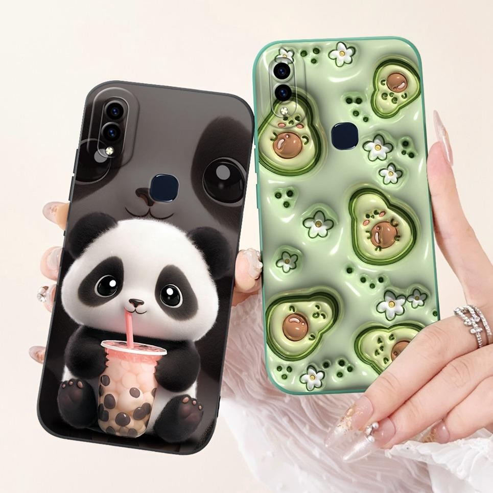 Ốp điện thoại Vivo V11 Ấn Độ V11i Global Y97 Z3 Z3i Ốp điện thoại silicon mềm mờ trên Vivo 1806 Panda Animal Space Man Cat Pattern Casing