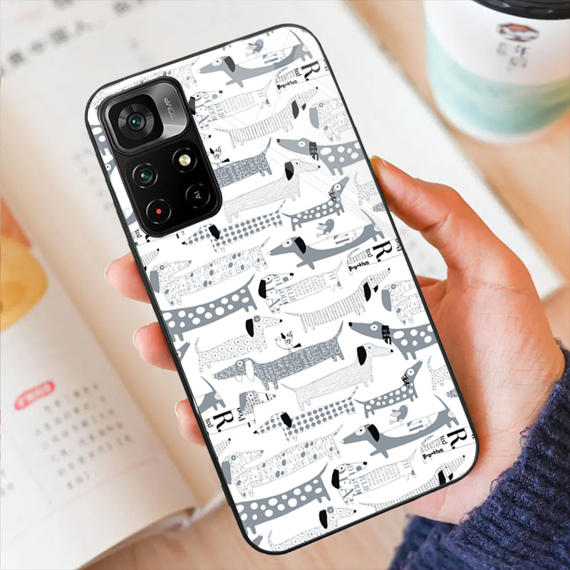 Ốp Điện Thoại Kính Chó Dachshund Cho Xiaomi POCO F3 F4 F5 M3 M4 M5 M6 4G X3 X4 GT NFC X5 X6 PRO 5G