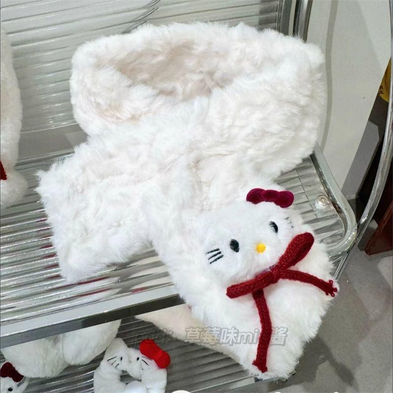 Khăn quàng cổ ngắn dày dặn Kitty ngọt ngào dễ thương