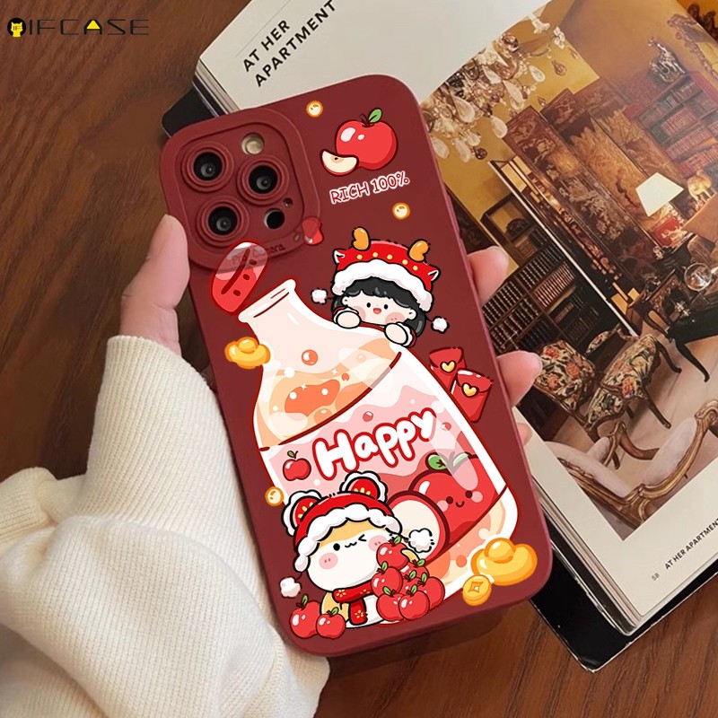 Dành Cho Vivo X200 Pro Mini X100s X100 X90 X80 X70 Pro Plus Ultra Ốp Điện Thoại Tết Nguyên Đán Mèo May Mắn Chó Con Chim Cánh Cụt Gấu Trúc Thỏ Hoạt Hình Dễ Thương Vỏ Mềm Ốp Lưng
