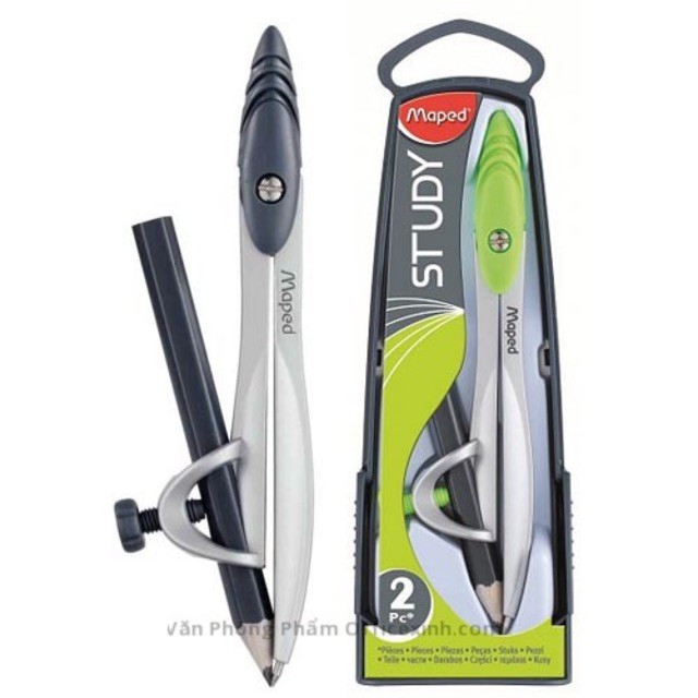 Compa dùng vẽ hình tròn, loại kẹp bút chì, bút bi thương hiệu PHÁP Maped