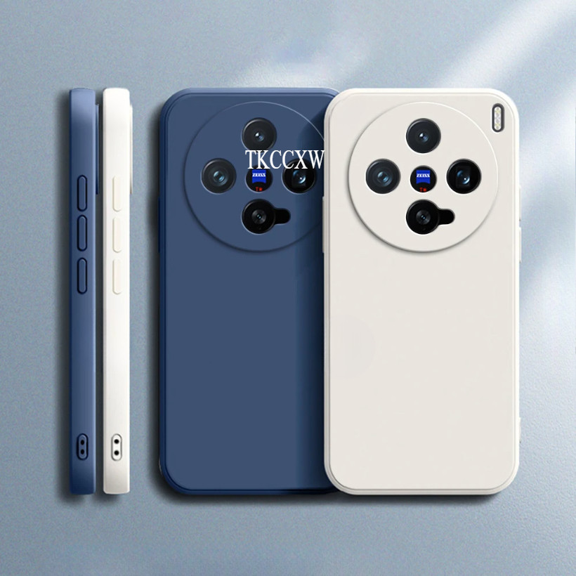 Ốp Điện Thoại Cơ Bản Cho VIVO X200 Pro X200Pro Mini Chính Hãng Silicon Vuông Bảo Vệ Ống Kính Cổ Điển Cạnh Thẳng Ốp Lưng