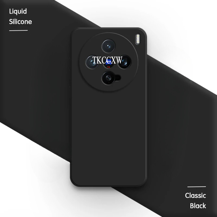 Ốp Điện Thoại Cơ Bản Cho VIVO X200 Pro X200Pro Mini Chính Hãng Silicon Vuông Bảo Vệ Ống Kính Cổ Điển Cạnh Thẳng Ốp Lưng