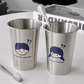 Hộp đựng bàn chải đánh răng CLEARLINE, Cốc uống nước bằng thép không gỉ 500ml, Cốc cắm trại bền bỉ không thể phá vỡ cho bé gái