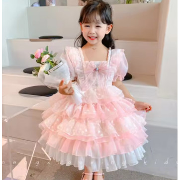 đầm công chúa bé gái , váy cho bé gái màu hồng từ 8-40kg  ( mã 069 )