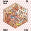 4 Chiếc [Fantasy Land Series] Thẩm Mỹ 3D Tạp Chí Dán PET Miếng Dán Giấy Thêu Sò Chất Liệu Sổ Lưu Niệm Bộ
