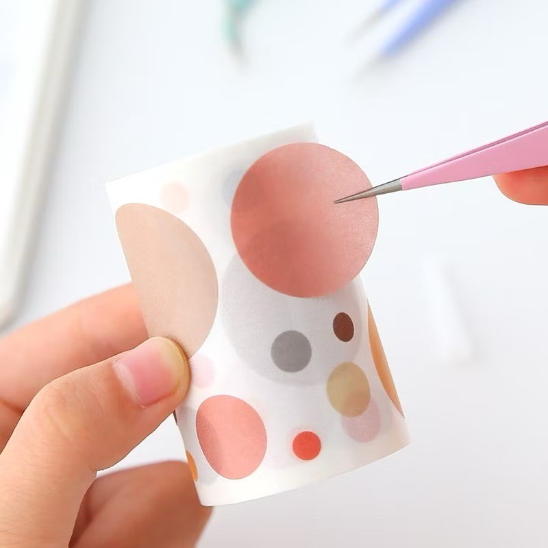 Nhíp kim loại đầu thẳng / cong dùng để gắp hình dán tiện dụng