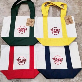 Trader Joe 's Mini Canvas Tote Thời Trang Có Thể Tái Sử Dụng Tạp Hóa Vải Tote Cho Nữ Không Thẻ decfeyeth