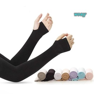 WOAY Chống Nắng Tay Áo, Nhanh Khô Thoáng Khí Đi Xe Đạp Chống Nắng Găng Tay, Chống Tia UV Co Giãn Làm Mát Mùa Hè Tay Lái Xe