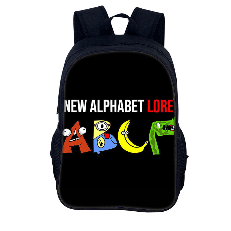 Ba lô Alphabet Lore Alphabetic Tale - Thiết kế sống động, túi học sinh dung tích lớn