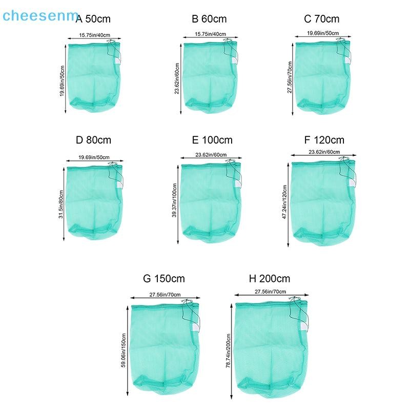 Cheenm Dây Rút Ngoài Trời Túi Lưới Câu Cá Độ Cứng Nylon Có Thể Gập Lại Chống Mài Mòn Giỏ Câu Cá Và Bảo Vệ Cá Xanh Lồng Câu Cá VN