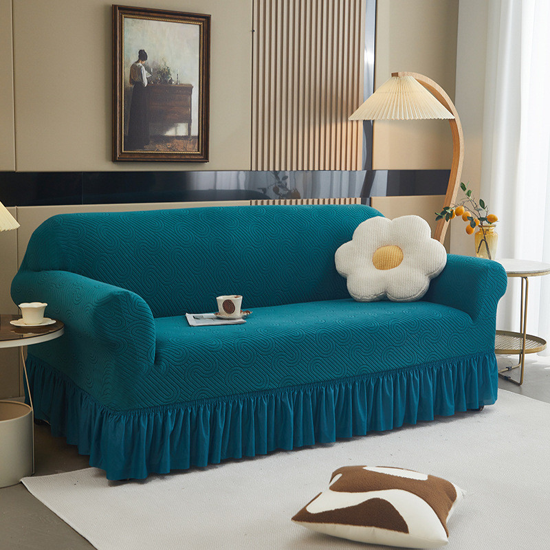 In Hình Sofa Có Váy Bảo Vệ Toàn Diện Vỏ Sofa Co Giãn Vỏ Trượt Có Váy Ghế Dành Cho Phòng Khách