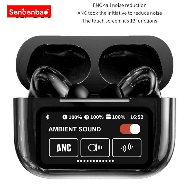 Senbenbao ST-90 Màn hình cảm ứng ANC Tai nghe không dây đích thực Tai nghe nhét tai khử tiếng ồn Tai nghe Bluetooth 5.3 Độ bền dài