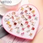 MT 12 / 36 Chiếc Sáng Bóng Có Thể Điều Chỉnh Trẻ Em Hoạt Hình Nhẫn Hoa Kẹo Kim Cương Nơ Hình Bộ Nhẫn Trang Sức Nhẫn Trẻ Em Bé Gái Đồ Chơi