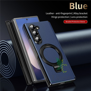 Vỏ bọc bản lề phục hồi tự động từ tính samsung galaxy z fold 7 z fold 6 / 5 / 4 / 3 / slim / w25 giá đỡ vòng da