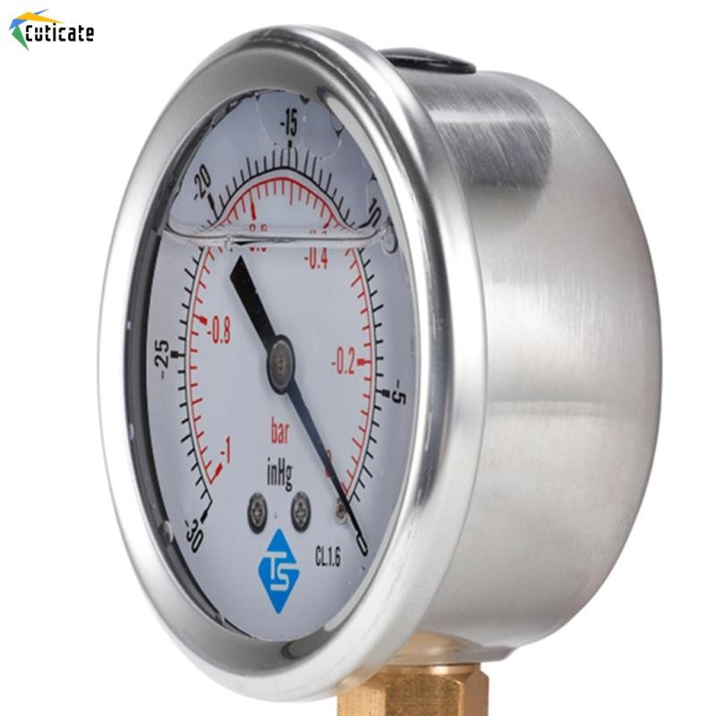 Đồng hồ đo áp suất chân không 68 Mm, -1 / 0 Thanh và -30 * - Kết nối nam dưới