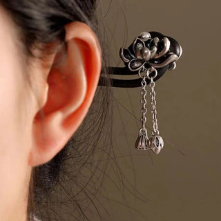Cổ Tua Rua Gỗ Kẹp Tóc Nữ Mới Trung Quốc Cao Cấp Kẹp Tóc Đen Cuộn Tóc Mũ Đội Đầu Đơn Giản