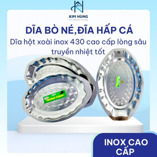 [Giá Xưởng] Dĩa Inox Hột Xoài Cao Cấp – Truyền Nhiệt Tốt, Dùng Cho Nhà Hàng/Gia Đình Hấp Cá, Bò Né