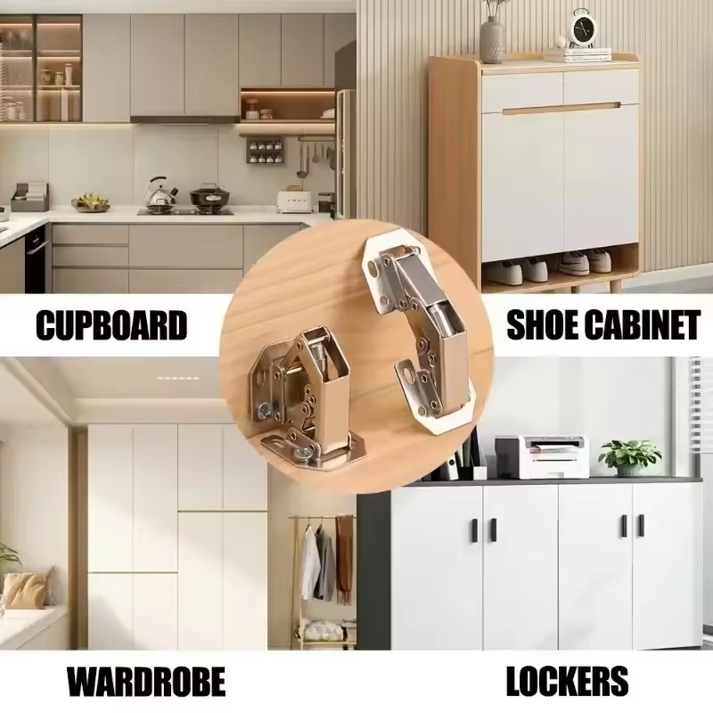 1 / 3 / 5 Bộ Bản Lề Tủ Inox / Bản Lề 90 Độ Có Ốc Vít / Bộ Dụng Cụ Phần Cứng Nội Thất Che Khuyết Điểm