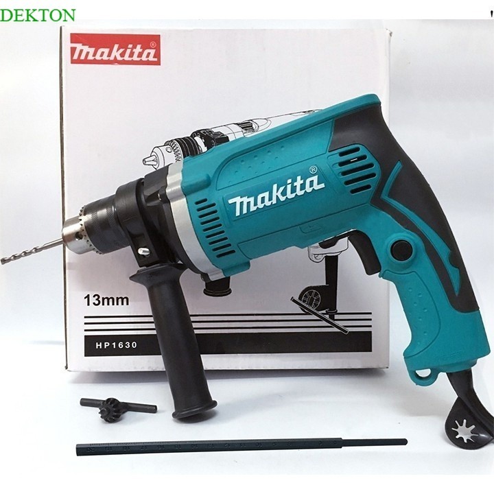 Makita HP1630 710W hammer drill and impact driver for driving screws into masonry