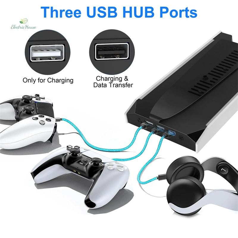 [Nhà Điện] Dành Cho Slim / Pro Đế Làm Mát Dọc Đế RGB Bộ Điều Khiển Tai Nghe Đế Sạc W / Quạt Làm Mát 3 Tốc Độ Cho mới