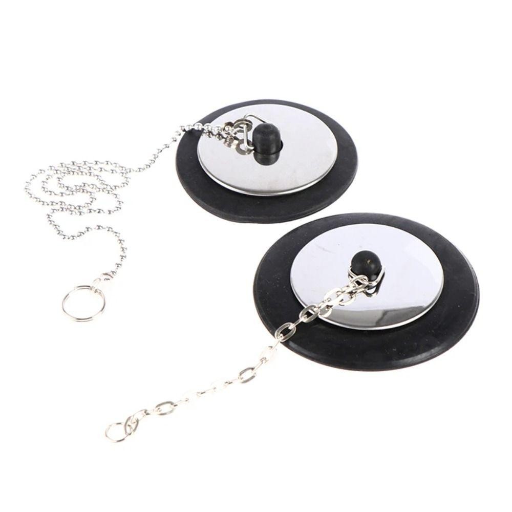 AWNGD Nút chặn ống thoát nước bồn tắm silicon cao su 4/4.3/5 cm kèm vòng treo, phụ kiện đa năng