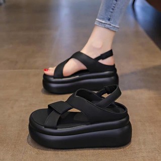 SANDAL ĐẾ CAO QUAI XOẮN 6CM DA XỊN HÀNG LOẠI CAO CẤP XXI TT IINNBB