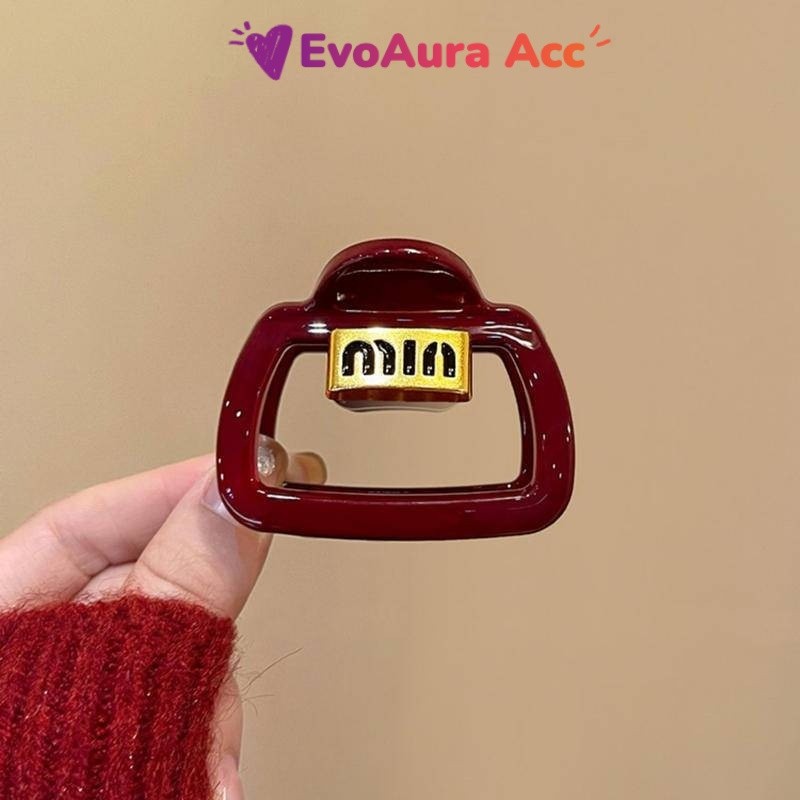 Kẹp Cá Mập Trung Bình Ankra Chữ Đỏ Kẹp Tóc Nửa Tóc Đuôi Ngựa Kẹp