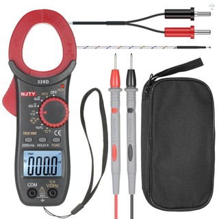 Hilivn) NJTY 328D 600A AC Kẹp Meter Phạm vi tự động 6000 Đếm LCD 1.6 inch AC kỹ thuật số True RMS NCV Loại kẹp Đồng hồ đo đa năng để đo AC / DC Dòng điện AC / DC Điện áp T