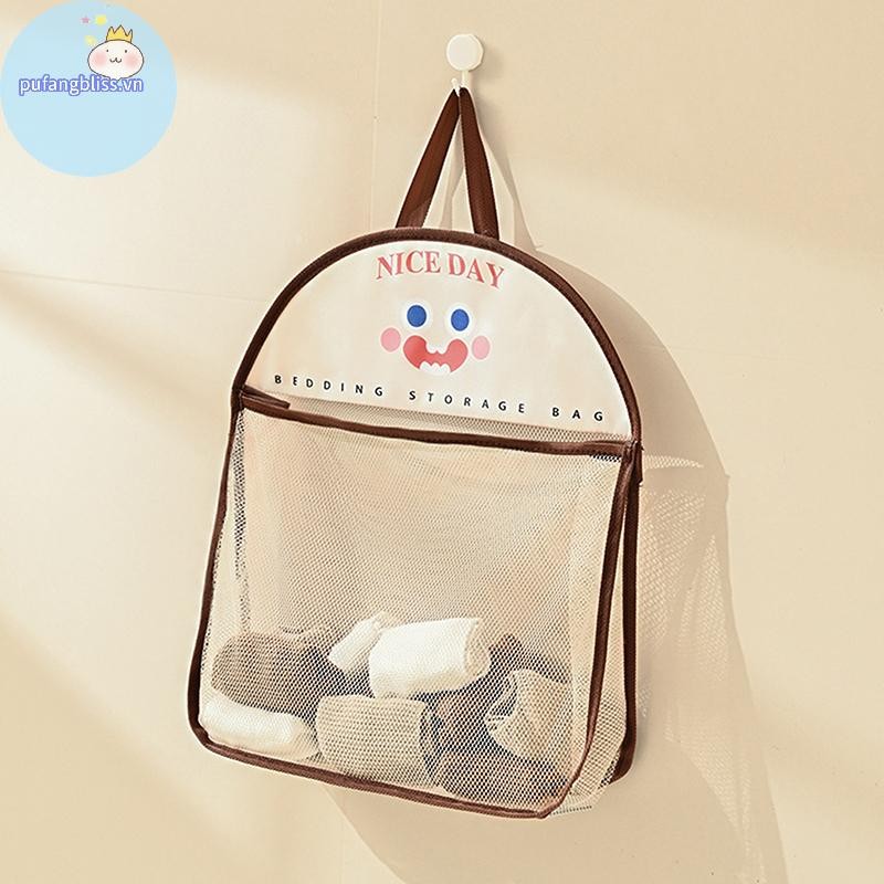Pufangbliss Túi Bảo Quản Treo Tường Túi Lưới Thoáng Khí Tất Túi Bảo Quản Tủ Quần Áo Người Tổ Chức Túi Bảo Quản Búp Bê VN