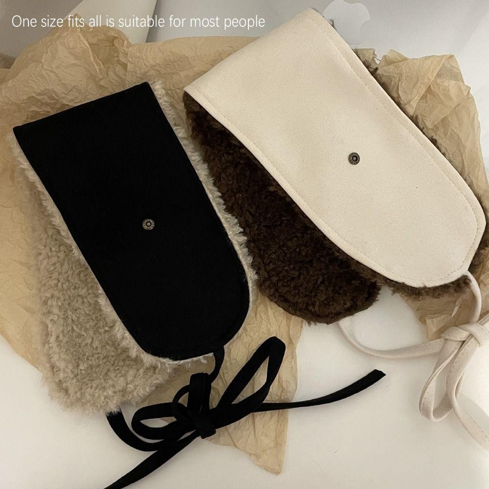 ESSENCEH Plush Earmuffs, Lambswool / Chamois Lạnh Bảo Vệ Tai, Mềm Mại Mùa Đông Ấm Áp